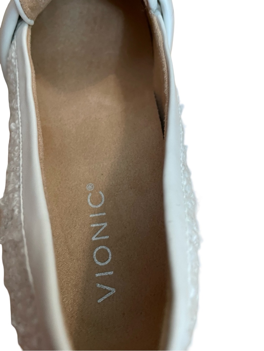 Vionic Mylene White Bouclé Loafers - Picture 13 of 16